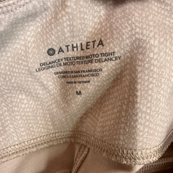 Athleta Delancey Textured Moto Tight Leggings Size Medium - Picture 5 of 9